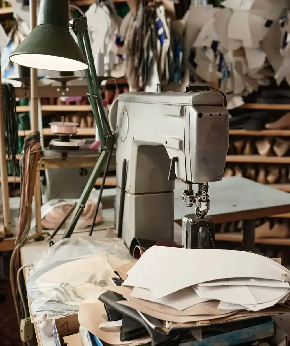Professional sewing machine with fabric patterns